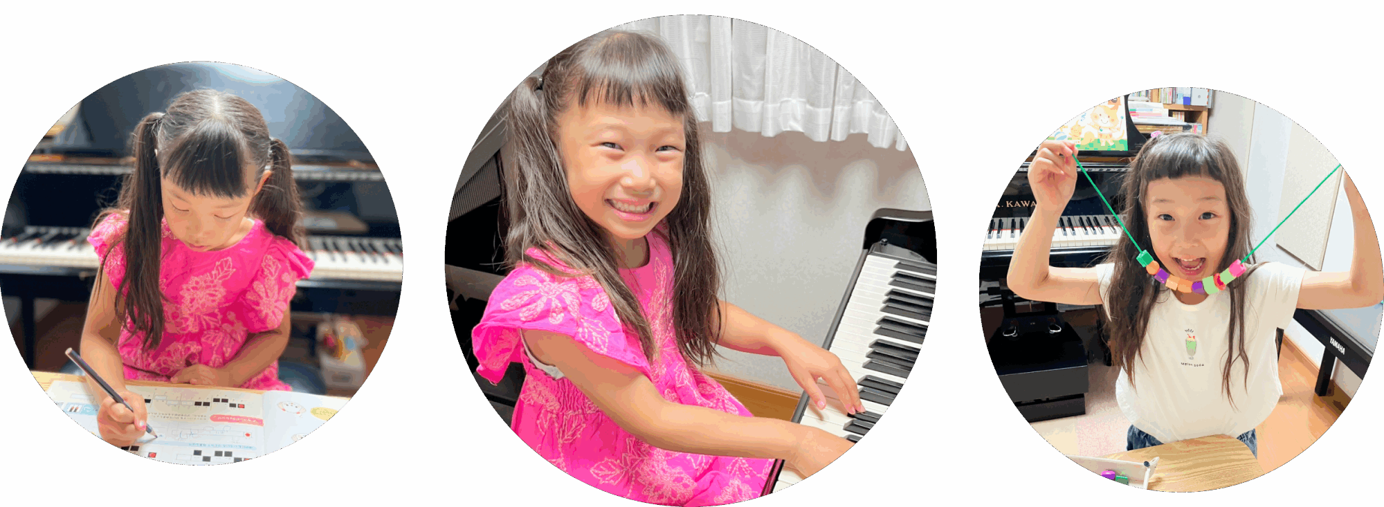 中野島のピアノ教室 体験レッスン ワークや音あそびを楽しむ子どもの様子